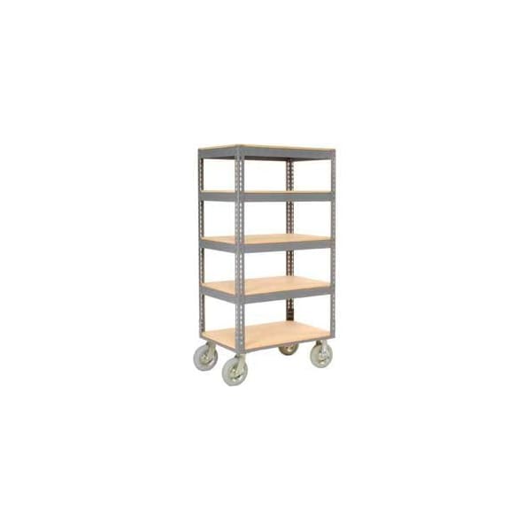 Global Industrial Boltless Shelf Truck, Steel, 36 in L, 18 in W, 68 in H 585415 - main